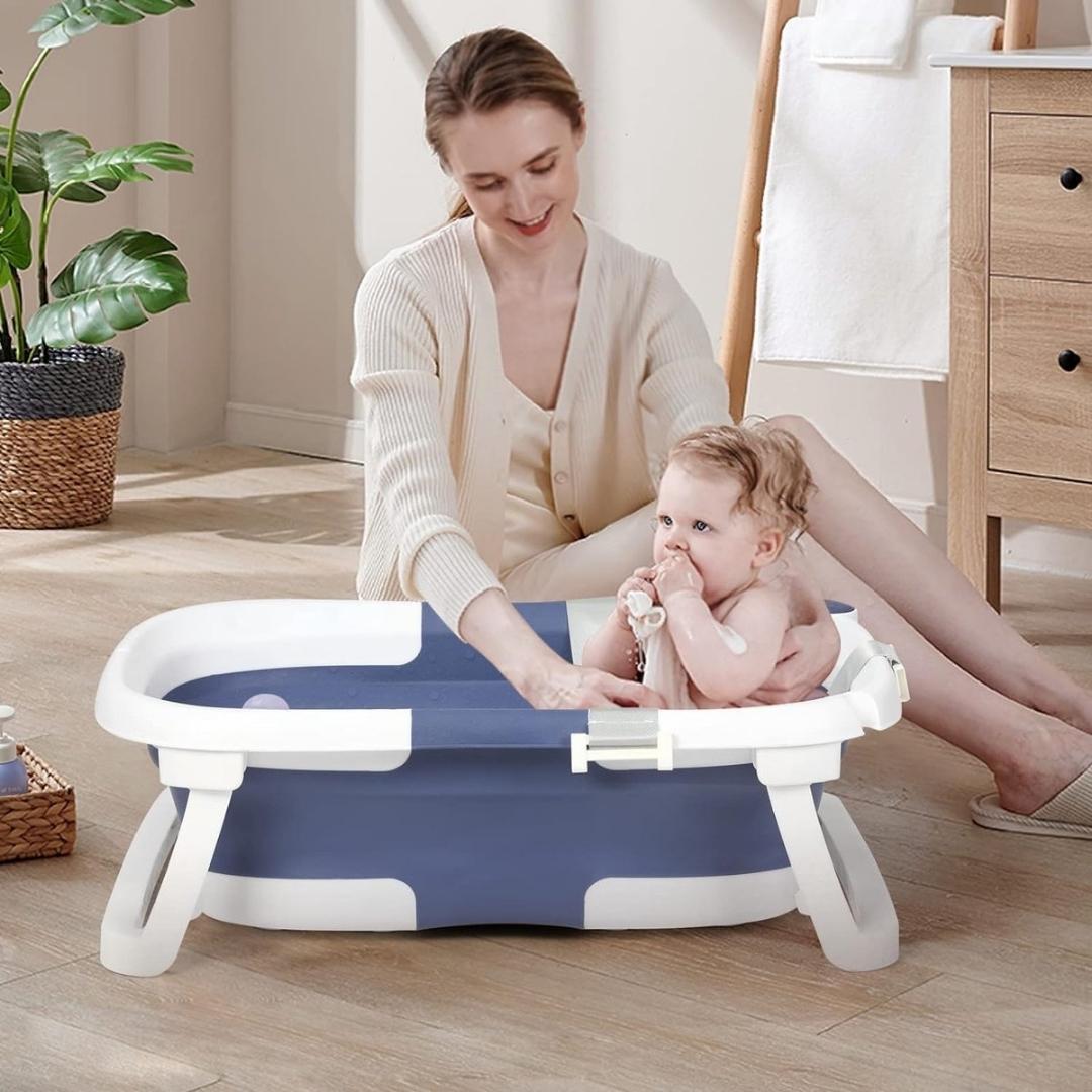 Baignoire Bébé Pliante avec Thermomètre – Sécurité et Confort au Quotidien